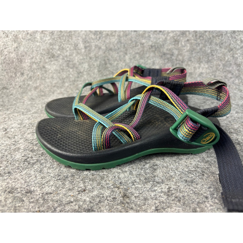 Chaco Z/1 Ecotread Sandals Kids Size 1 Black Multi Rainbow Strappy CH180386